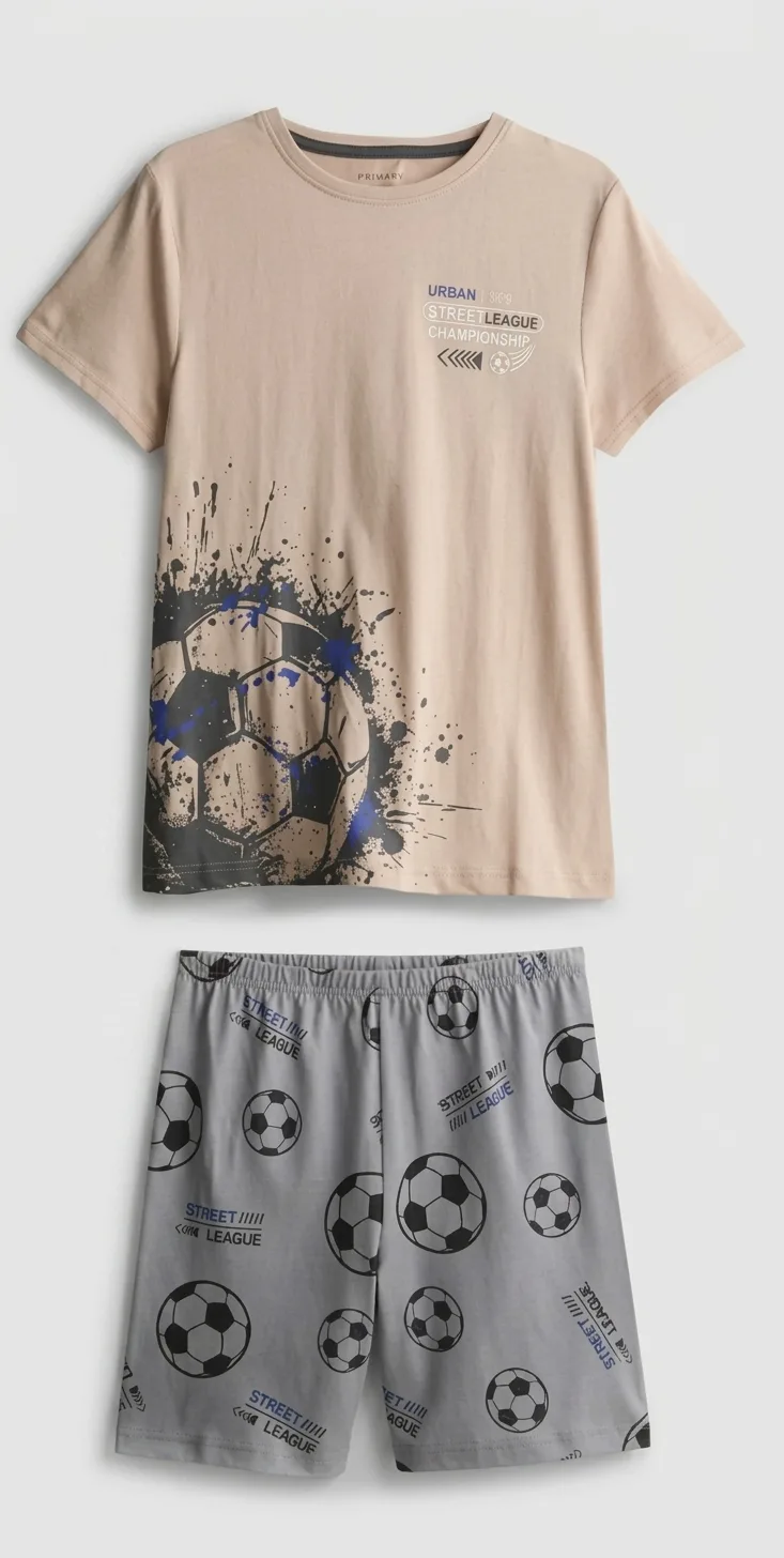 Football Pyjamas Grey