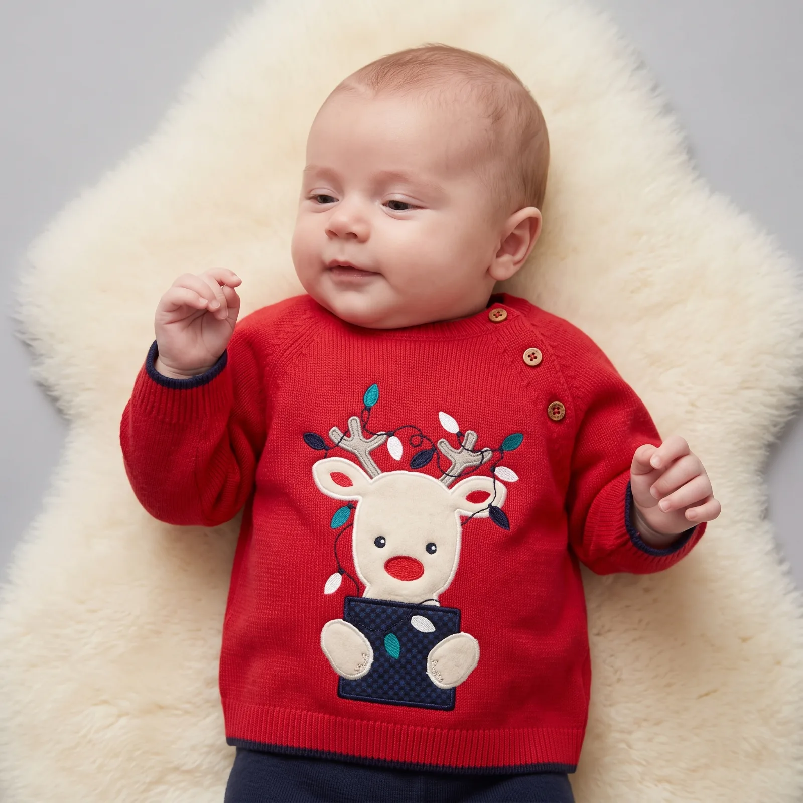 Okaïdi & Obaïbi Red Deer Knit Top